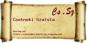 Csetneki Szalvia névjegykártya